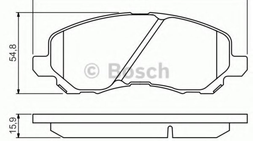 Set placute frana,frana disc MITSUBISHI LANCER Combi (CS) (2003 - 2008) BOSCH 0 986 495 253 piesa NOUA