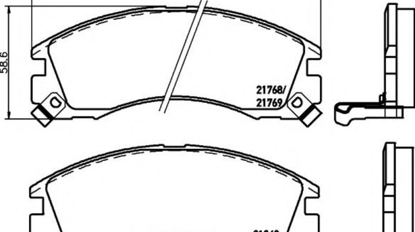 Set placute frana,frana disc MITSUBISHI LANCER Limuzina (CY, CZ) (2007 - 2016) TEXTAR 2136301 piesa NOUA