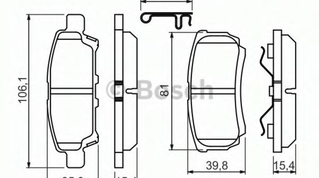 Set placute frana,frana disc MITSUBISHI LANCER Combi (CS) (2003 - 2008) BOSCH 0 986 494 502 piesa NOUA