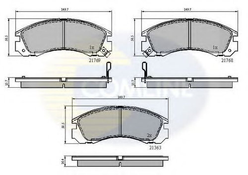 Set placute frana,frana disc MITSUBISHI LANCER Sportback (CX) (2007 - 2016) COMLINE CBP3234 piesa NO...