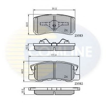 Set placute frana,frana disc MITSUBISHI LANCER Limuzina (CY, CZ) (2007 - 2016) COMLINE CBP0905 piesa...
