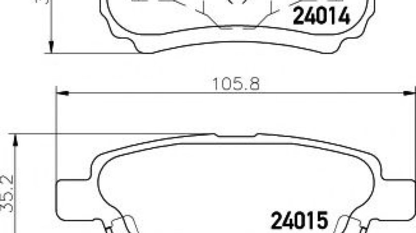 Set placute frana,frana disc MITSUBISHI OUTLANDER I (CU) (2001 - 2006) TEXTAR 2401401 piesa NOUA