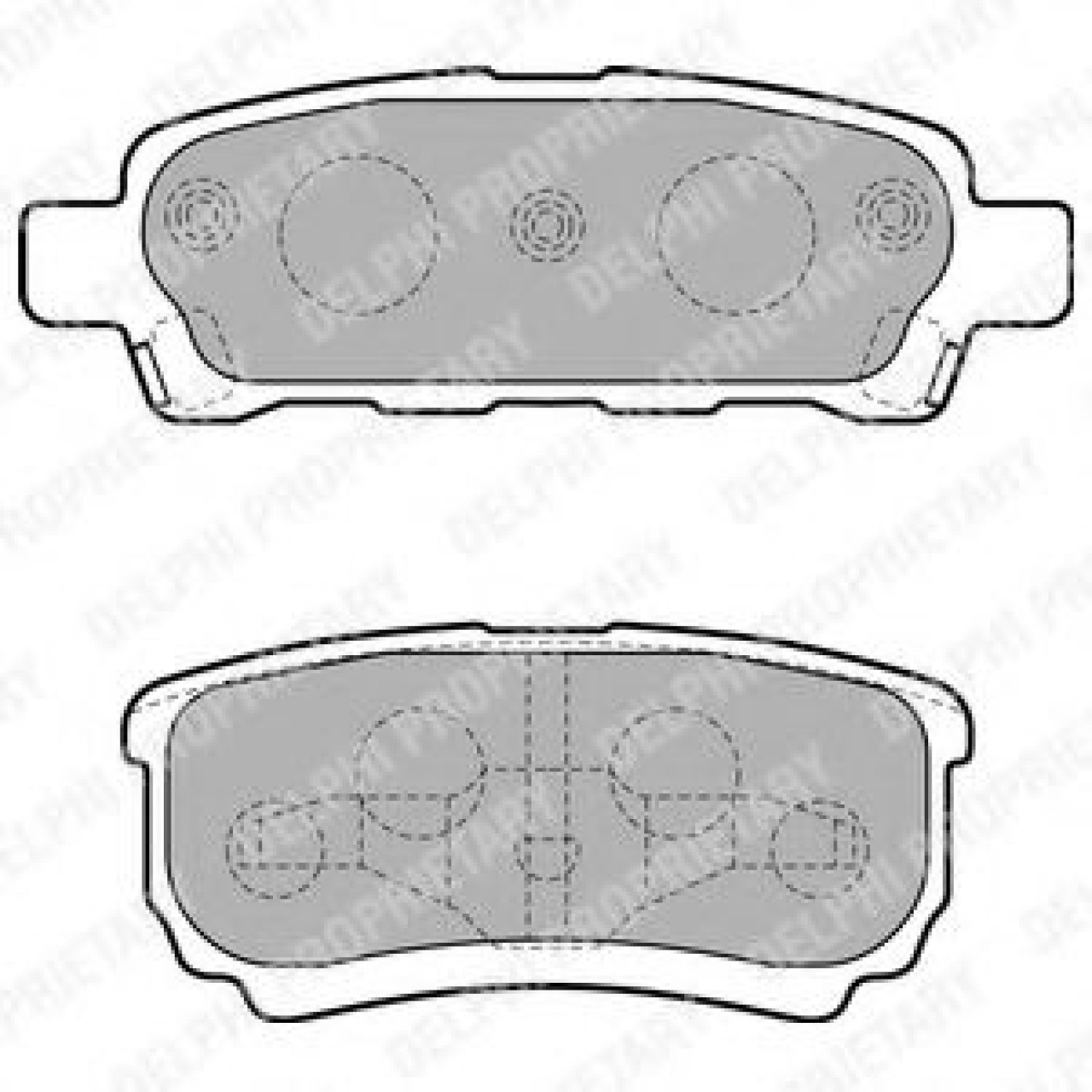 Set placute frana,frana disc MITSUBISHI OUTLANDER I (CU) (2001 - 2006) DELPHI LP1852 piesa NOUA