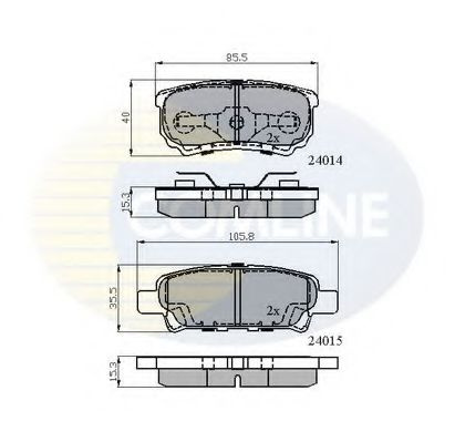 Set placute frana,frana disc MITSUBISHI OUTLANDER I (CU) (2001 - 2006) COMLINE CBP31290 piesa NOUA