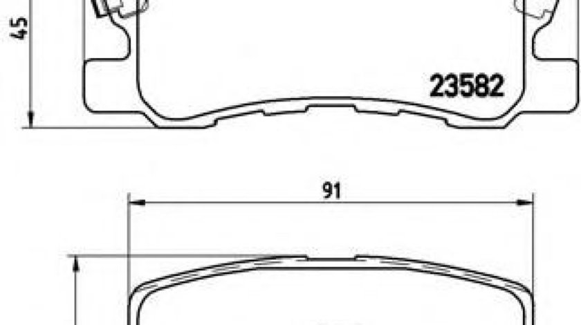 Set placute frana,frana disc MITSUBISHI OUTLANDER II (CW) (2006 - 2012) BREMBO P 54 031 piesa NOUA