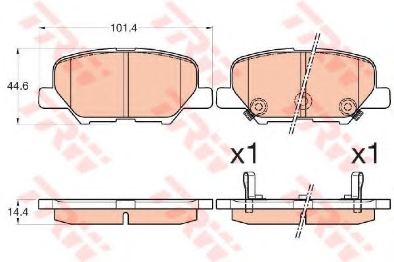 Set placute frana,frana disc MITSUBISHI OUTLANDER III (GF, GG, ZJ) (2012 - 2016) TRW GDB3583 piesa NOUA