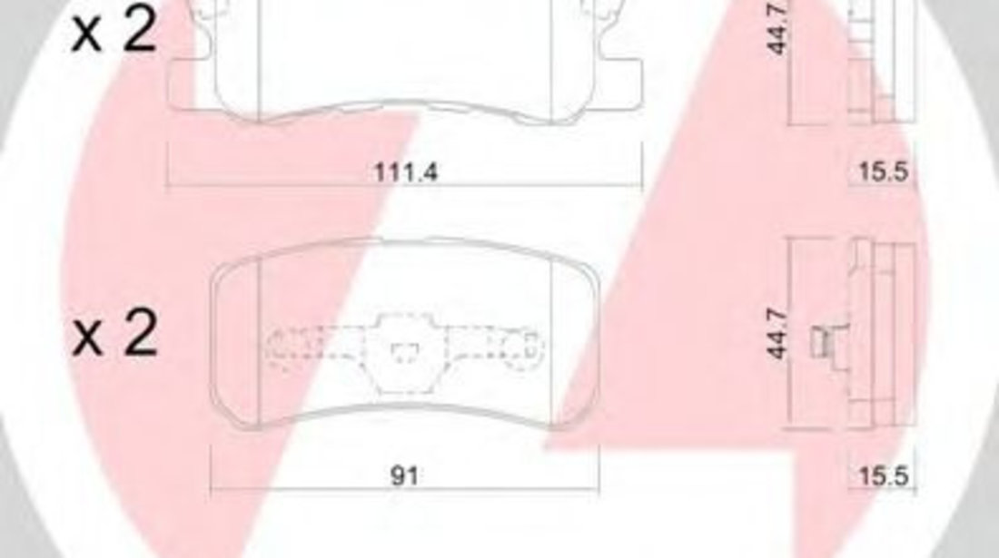 Set placute frana,frana disc MITSUBISHI OUTLANDER II (CW) (2006 - 2012) ZIMMERMANN 23582.155.1 piesa NOUA