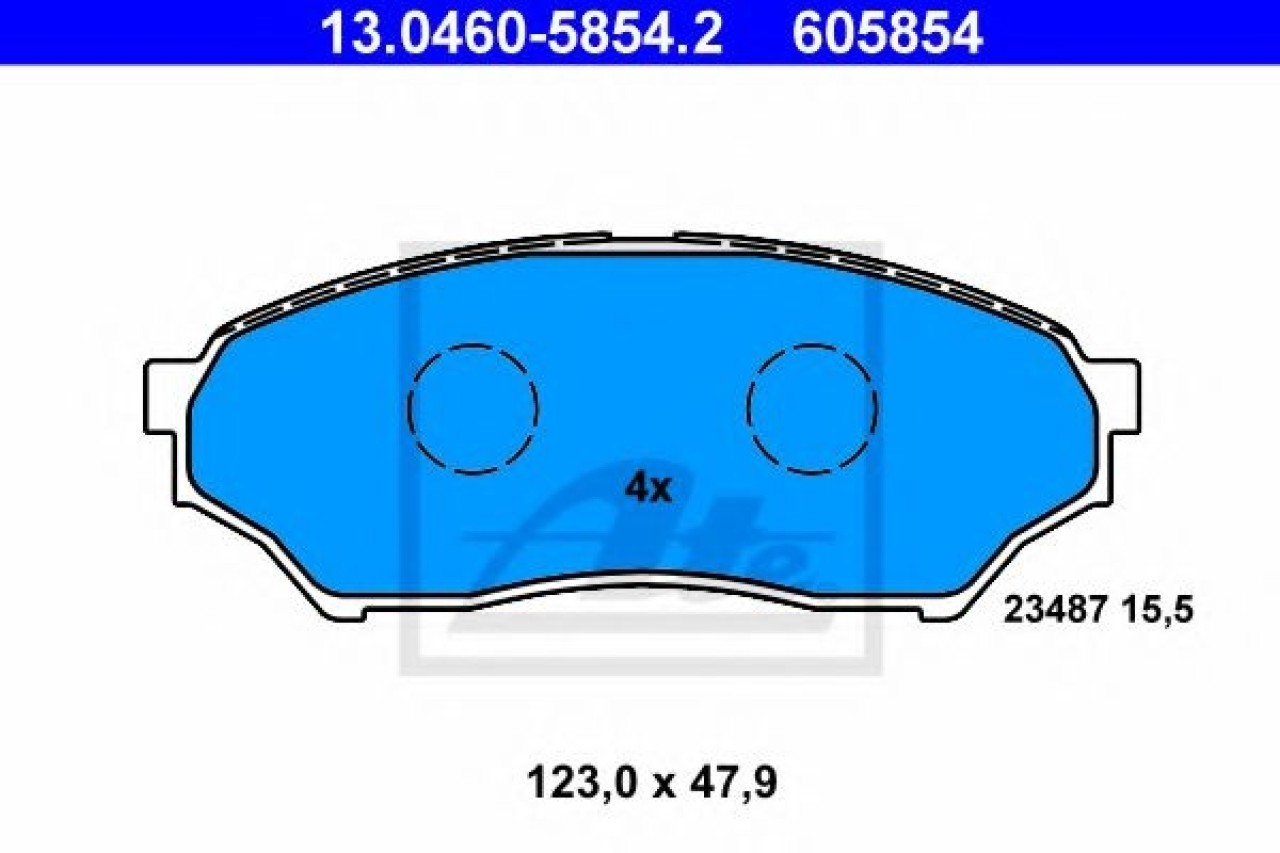 Set placute frana,frana disc MITSUBISHI PAJERO II Canvas Top (V2_W, V4_W) (1990 - 2000) ATE 13.0460-5854.2 piesa NOUA