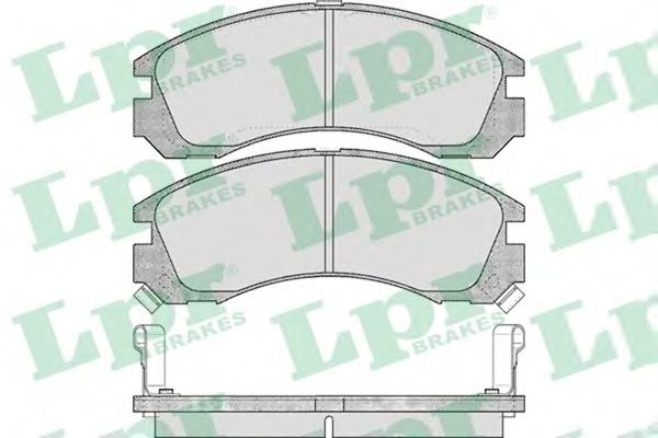 Set placute frana,frana disc MITSUBISHI PAJERO II Canvas Top (V2_W, V4_W) (1990 - 2000) LPR 05P578 piesa NOUA