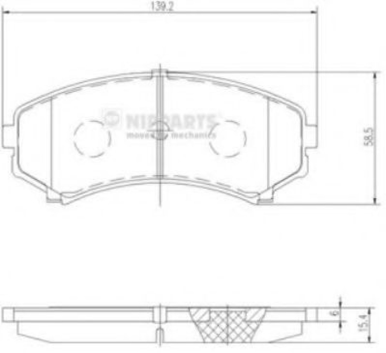 Set placute frana,frana disc MITSUBISHI PAJERO II (V3_W, V2_W, V4_W) (1990 - 1999) NIPPARTS J3605039 piesa NOUA