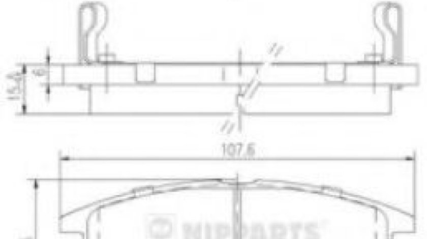 Set placute frana,frana disc MITSUBISHI PAJERO PININ (H6_W, H7_W) (1999 - 2007) NIPPARTS J3615003 piesa NOUA