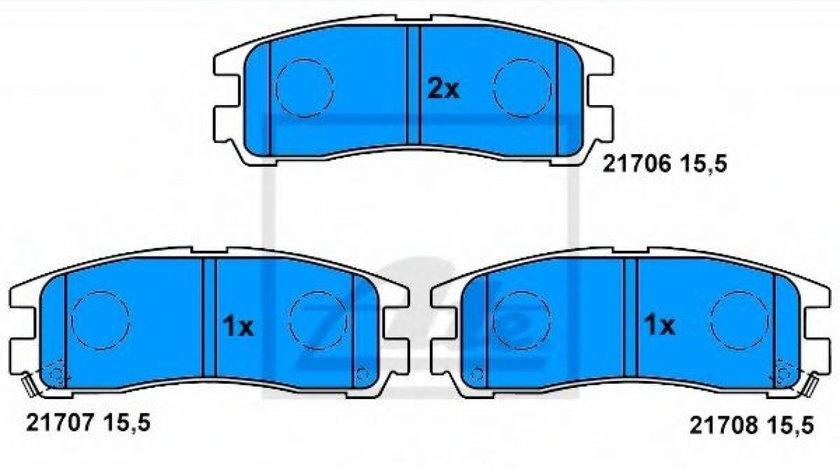 Set placute frana,frana disc MITSUBISHI PAJERO PININ (H6_W, H7_W) (1999 - 2007) ATE 13.0460-5980.2 piesa NOUA