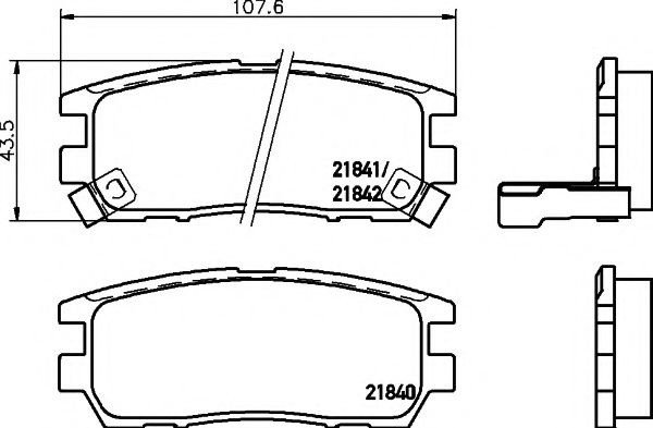 Set placute frana,frana disc MITSUBISHI PAJERO CLASSIC (V2_W) (2002 - 2016) TEXTAR 2184002 piesa NOUA