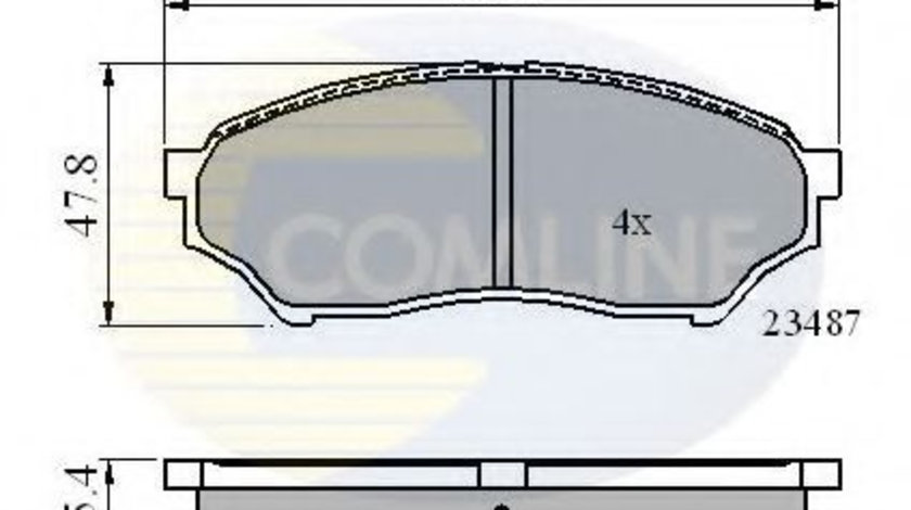 Set placute frana,frana disc MITSUBISHI PAJERO PININ (H6_W, H7_W) (1999 - 2007) COMLINE CBP0826 piesa NOUA