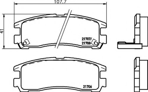 Set placute frana,frana disc MITSUBISHI PAJERO PININ (H6_W, H7_W) (1999 - 2007) TEXTAR 2170602 piesa...