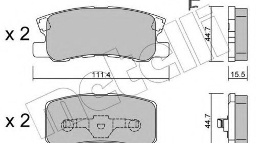 Set placute frana,frana disc MITSUBISHI PAJERO III (V7_W, V6_W) (1999 - 2007) METELLI 22-0400-0 piesa NOUA