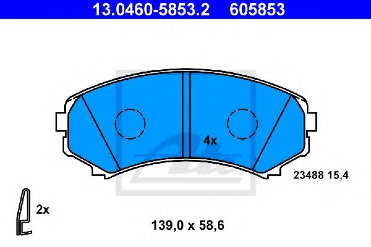 Set placute frana,frana disc MITSUBISHI PAJERO III (V7_W, V6_W) (1999 - 2007) ATE 13.0460-5853.2 piesa NOUA