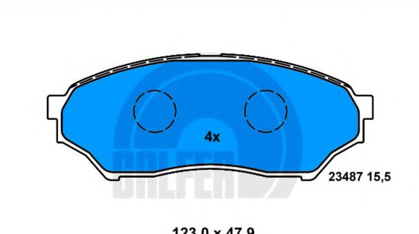 Set placute frana,frana disc MITSUBISHI PAJERO PININ (H6_W, H7_W) (1999 - 2007) GALFER B1.G102-1353.2 piesa NOUA