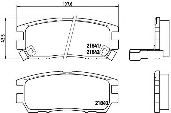 Set placute frana,frana disc MITSUBISHI PAJERO CLASSIC (V2_W) (2002 - 2016) BREMBO P 54 018 piesa NOUA