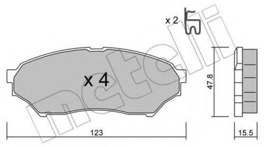 Set placute frana,frana disc MITSUBISHI PAJERO PININ (H6_W, H7_W) (1999 - 2007) METELLI 22-0397-0 piesa NOUA