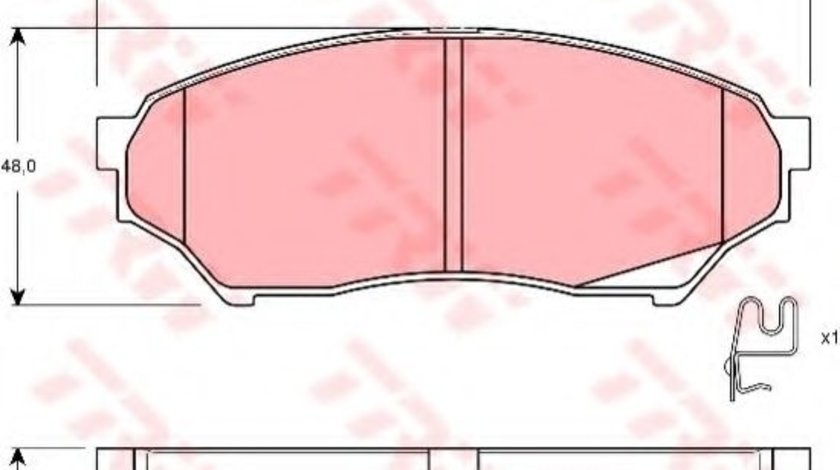 Set placute frana,frana disc MITSUBISHI PAJERO PININ (H6_W, H7_W) (1999 - 2007) TRW GDB3270 piesa NOUA