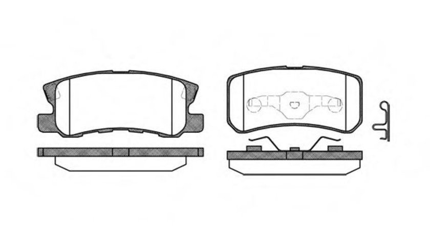 Set placute frana,frana disc MITSUBISHI PAJERO PININ (H6_W, H7_W) (1999 - 2007) REMSA 0803.02 piesa NOUA