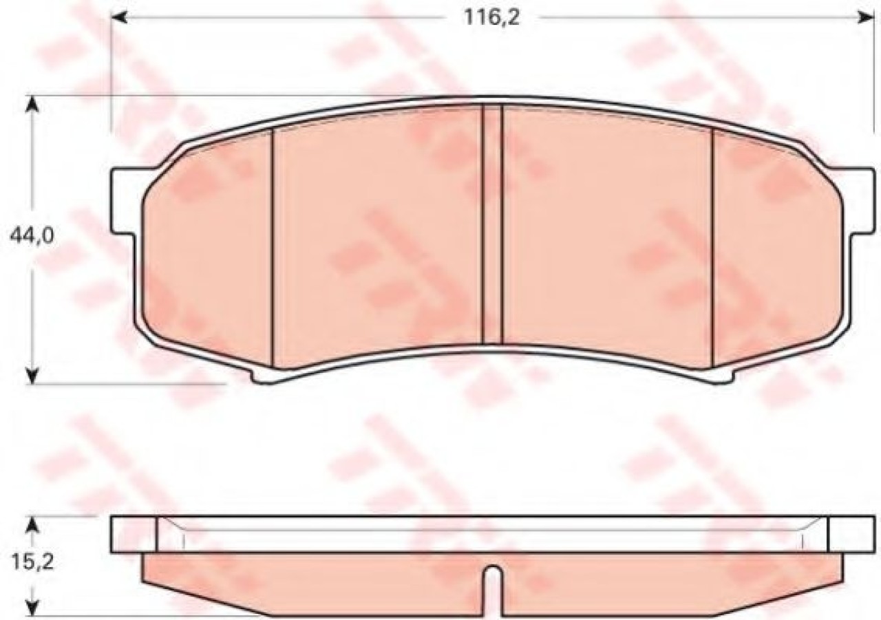 Set placute frana,frana disc MITSUBISHI PAJERO CLASSIC (V2_W) (2002 - 2016) TRW GDB3464 piesa NOUA