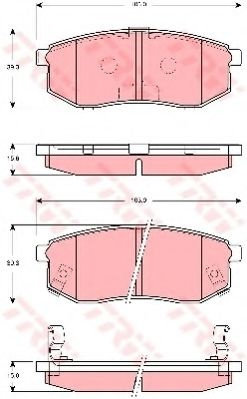 Set placute frana,frana disc MITSUBISHI PAJERO PININ (H6_W, H7_W) (1999 - 2007) TRW GDB3260 piesa NO...