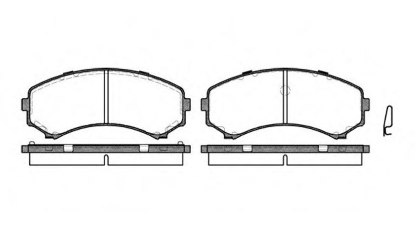 Set placute frana,frana disc MITSUBISHI PAJERO PININ (H6_W, H7_W) (1999 - 2007) REMSA 0396.00 piesa NOUA