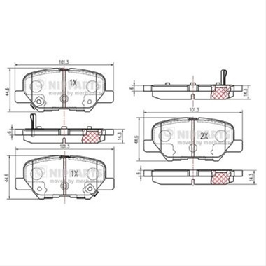 Set Placute Frana,frana Disc Nipparts Citroen/Peugeot N3615017