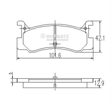 Set Placute Frana,frana Disc Nipparts Daihatsu J3613003