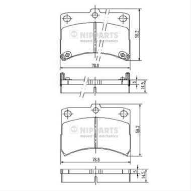 Set Placute Frana,frana Disc Nipparts Daihatsu J3606020