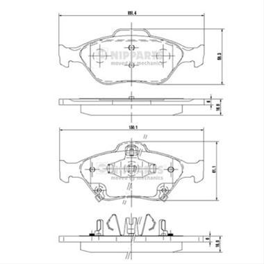 Set Placute Frana,frana Disc Nipparts Daihatsu N3602130