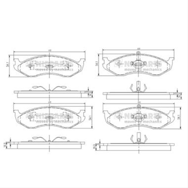 Set Placute Frana,frana Disc Nipparts Hyundai J3600307