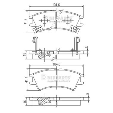 Set Placute Frana,frana Disc Nipparts Hyundai J3600524