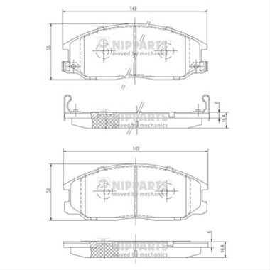 Set Placute Frana,frana Disc Nipparts Jac J3600526