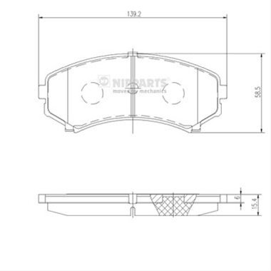 Set Placute Frana,frana Disc Nipparts Mitsubishi J3605039
