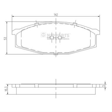 Set Placute Frana,frana Disc Nipparts Nissan J3601034