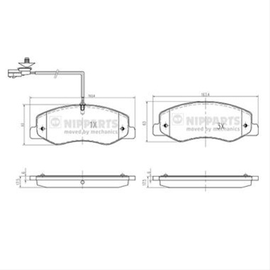 Set Placute Frana,frana Disc Nipparts Renault N3611061