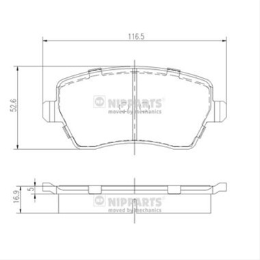 Set Placute Frana,frana Disc Nipparts Renault J3601085