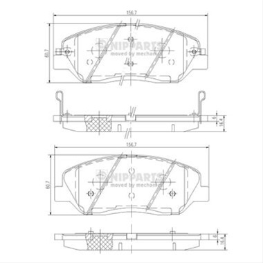 Set Placute Frana,frana Disc Nipparts Ssangyong N3605051