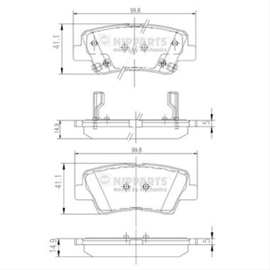 Set Placute Frana,frana Disc Nipparts Ssangyong N3610311