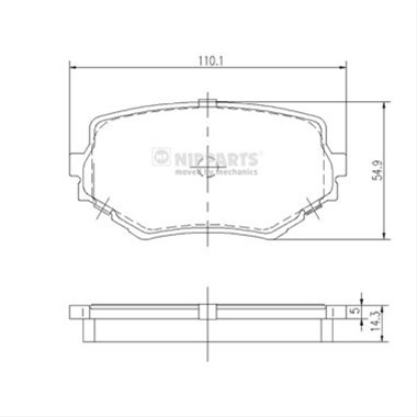 Set Placute Frana,frana Disc Nipparts Suzuki J3608017