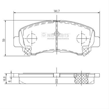 Set Placute Frana,frana Disc Nipparts Suzuki J3601096