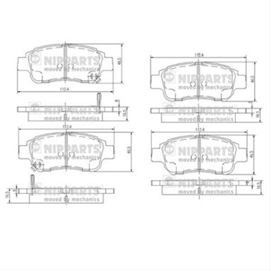 Set Placute Frana,frana Disc Nipparts Toyota J3602086