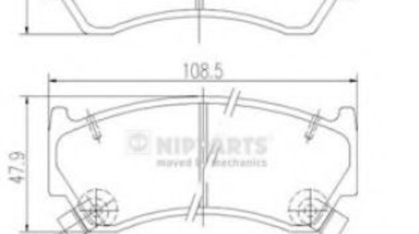 Set placute frana,frana disc NISSAN ALMERA I (N15) (1995 - 2000) NIPPARTS J3601062 piesa NOUA