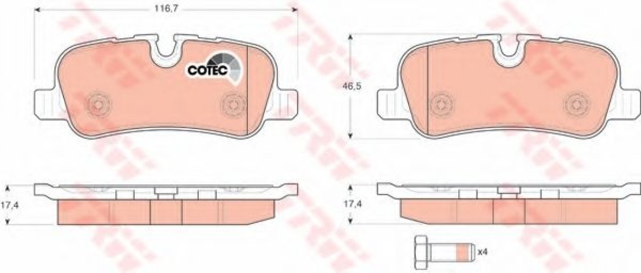 Set placute frana,frana disc NISSAN ALMERA II (N16) (2000 - 2016) TRW GDB1632 piesa NOUA