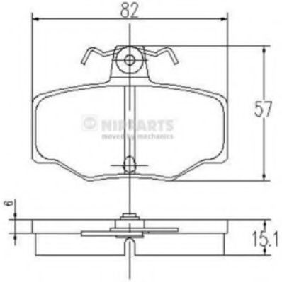 Set placute frana,frana disc NISSAN ALMERA TINO (V10) (1998 - 2006) NIPPARTS J3611031 piesa NOUA
