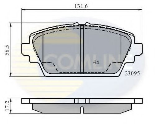 Set placute frana,frana disc NISSAN ALMERA TINO (V10) (1998 - 2006) COMLINE CBP0802 piesa NOUA