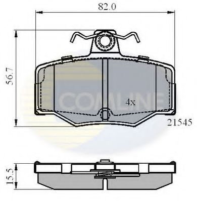 Set placute frana,frana disc NISSAN ALMERA TINO (V10) (1998 - 2006) COMLINE CBP0878 piesa NOUA